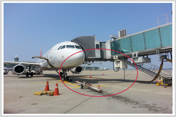 Power supplying cable reel for Airplanes